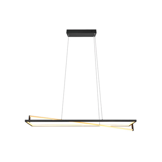 Edge LED Pendelleuchte 35W, Farbtemperatur einstellbar 2300-4000K, 4100 Lumen, dimmbar, Metall mattschwarz, IP20