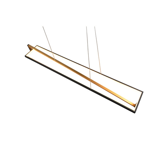 Edge LED hanglamp 35W, instelbare kleurtemperatuur 2300-4000K, 4100 lumen, dimbaar, mat zwart metaal, IP20