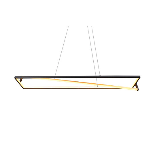 Edge LED Pendelleuchte 35W, Farbtemperatur einstellbar 2300-4000K, 4100 Lumen, dimmbar, Metall mattschwarz, IP20