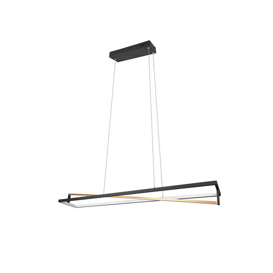 Edge LED Pendelleuchte 35W, Farbtemperatur einstellbar 2300-4000K, 4100 Lumen, dimmbar, Metall mattschwarz, IP20