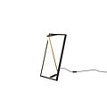 Edge LED floor lamp 9W CCT 2300-4000K dimmable, 950 lumen, matt black metal, 44 cm high