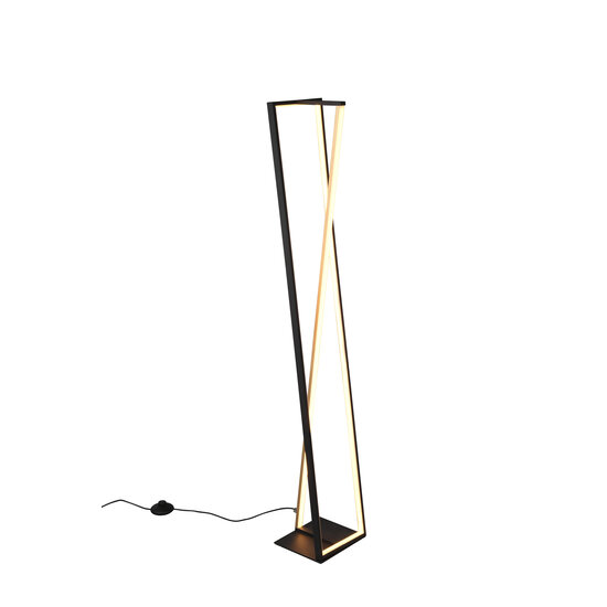 Edge Stehleuchte LED 1x26W, 2950 Lumen, einstellbare Farbtemperatur 2300-4000K, dimmbar, Metall, mattschwarz, 124 cm
