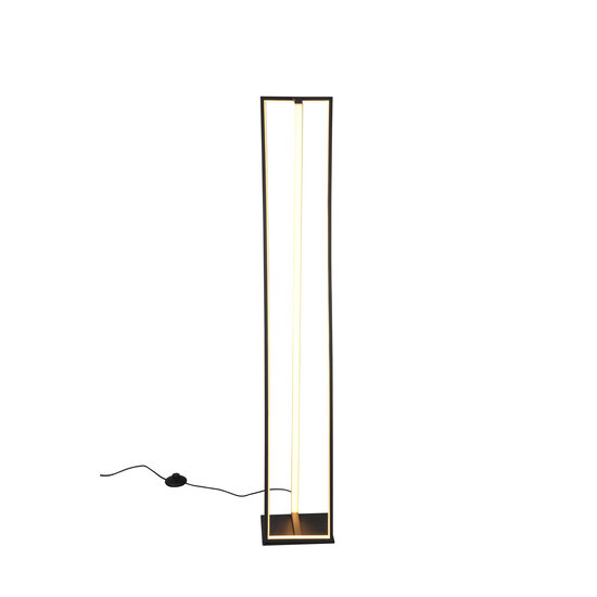Edge lámpara de pie LED 1x26W, 2950 lúmenes, temperatura de color regulable 2300-4000K, regulable, metal, negro mate, 124 cm