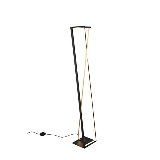 Edge floor lamp LED 1x26W, 2950 lumen, adjustable colour temperature 2300-4000K, dimmable, metal, matt black, 124 cm