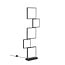 Sorrento LED floor lamp, block-shaped, 125 cm tall, 34W built-in LED 3400 lumen 3000K, dimmable via switch, matt black metal