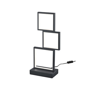 Trio Lighting Sorrento lámpara pie bajo forma bloque negro LED