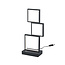 Trio Lighting Sorrento, lampadaire bas en forme de bloc en noir mat, LED 15W intégrée, 3000K, 1500 lumens, dimmable via interrupteur