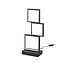 Trio Lighting Sorrento low, block-shaped floor lamp in matt black, integrated LED 15W, 3000K, 1500 lumen, dimmable via switch