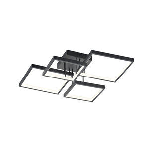 Sorrento LED ceiling light 24W 3000K matt black, dimmable