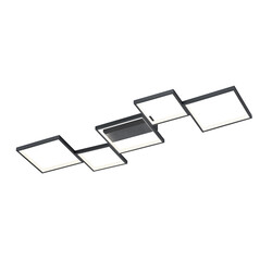 Blockförmige mattschwarze Wand-/Deckenleuchte LED 1x34W 3000K