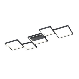 Sorrento LED wall/ceiling lamp matt black 34W 3000K dimmable