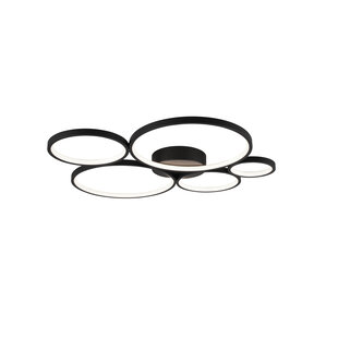 Circular wall/ceiling lamp 49W 3000K matt black (white and silver gray on request)