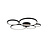 Circular wall/ceiling lamp 49W 3000K matt black (white and silver gray on request)