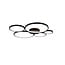 Rondo LED wall/ceiling lamp, round, 59 x 53 cm, 49W 3000K 5800 lumen, matt black, IP20, dimmable via switch