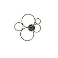 Rondo aplique/plafón LED, redondo, 59 x 53 cm, 49W 3000K 5800 lúmenes, negro mate, IP20, regulable por interruptor