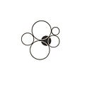 Rondo LED wall/ceiling lamp, round, 59 x 53 cm, 49W 3000K 5800 lumen, matt black, IP20, dimmable via switch