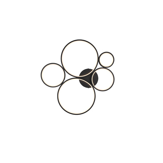 Circular wall/ceiling lamp 49W 3000K matt black (white and silver gray on request)