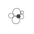 Rondo LED wall/ceiling lamp, round, 59 x 53 cm, 49W 3000K 5800 lumen, matt black, IP20, dimmable via switch