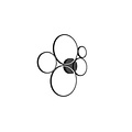 Circular wall/ceiling lamp 49W 3000K matt black (white and silver gray on request)