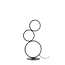 Table lamp with rings 17W 3000K matt black (also in white or silver grey)