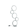 Grand lampadaire cercles noir mat 36W 3000K (blanc ou gris possible)