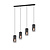Lámpara colgante smokey orientable 4xE27 negro mate