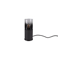 Robin table lamp made of metal, smokey matte black finish, E27 socket, H25.5 x Ø11 cm, max. 40W, IP20