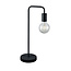 Eenvoudige tafellamp 1xE27 mat zwart