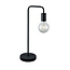 Lámpara de mesa Diallo, metal negro mate, 51 cm de alto, 15 cm de ancho, casquillo E27 (bombilla no incluida), IP20.