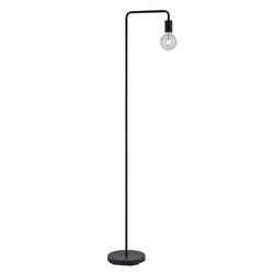 Matt black simple floor lamp 1xE27