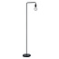 Matt black simple floor lamp 1xE27