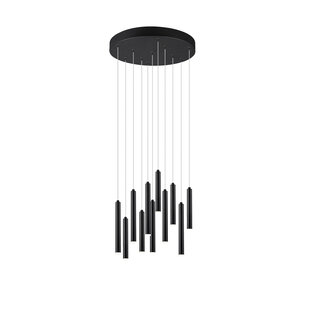 Round rod-shaped hanging lamp 11xLED DIM 2.8W 3000K matt black