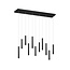 Trio Lighting Staafvormige rechte hanglamp 11xLED DIM 2,8W 3000K mat zwart - Creëer een sfeervolle ambiance in uw ruimte