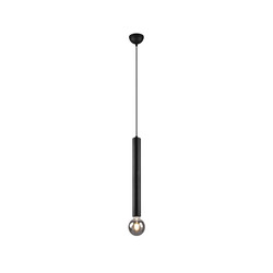 Suspension simple en forme de microphone 1xE27 noir mat