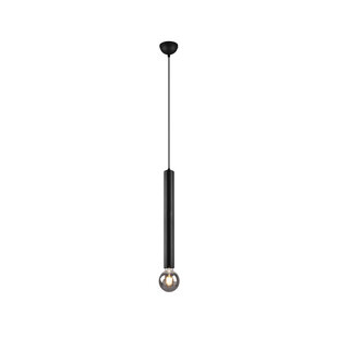 Suspension simple en forme de microphone 1xE27 noir mat