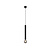 Clermont suspension forme microphone métal noir mat E27