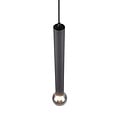 Clermont suspension en forme de microphone, métal noir mat, 1xE27 max 10W 230V, hauteur 150 cm, diamètre 10 cm, IP20