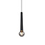 Microphone-shaped single hanging lamp 1xE27 matt black