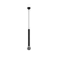 Clermont suspension en forme de microphone, métal noir mat, 1xE27 max 10W 230V, hauteur 150 cm, diamètre 10 cm, IP20