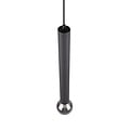 Clermont suspension en forme de microphone, métal noir mat, 1xE27 max 10W 230V, hauteur 150 cm, diamètre 10 cm, IP20