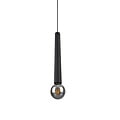Clermont suspension en forme de microphone, métal noir mat, 1xE27 max 10W 230V, hauteur 150 cm, diamètre 10 cm, IP20