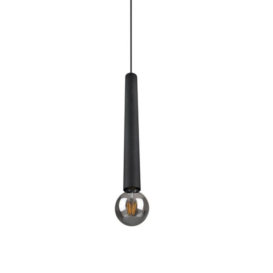 Clermont lámpara colgante con forma de micrófono, metal negro mate, 1xE27 máx. 10W 230V, altura 150 cm, diámetro 10 cm, IP20