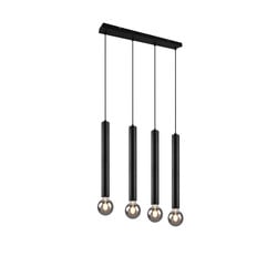 Clermont suspension noir mat métal 4xE27, sans ampoule