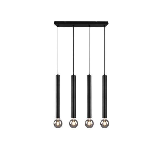 Clermont lámpara colgante negro mate en metal, 4x E27 máx. 10W sin bombilla, 70x150x9 cm, IP20