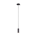 Marley lámpara colgante negro mate metal, 1x GU10 máx. 35W, altura 150 cm, IP20, bombilla no incluida