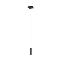 Ranke mat zwarte single plafondlamp 1xGU10