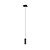 Slender matte black single ceiling lamp 1xGU10