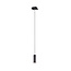 Slender matte black single ceiling lamp 1xGU10