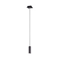 Marley hanglamp mat zwart metaal, 1x GU10 fitting max. 35W, hoogte 150 cm, IP20, lichtbron niet inbegrepen