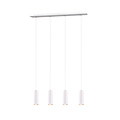 Marley slanke verstelbare hanglamp in wit metaal, 4x GU10 (excl.), max. 35W, 230V, IP20, 75x150x9 cm